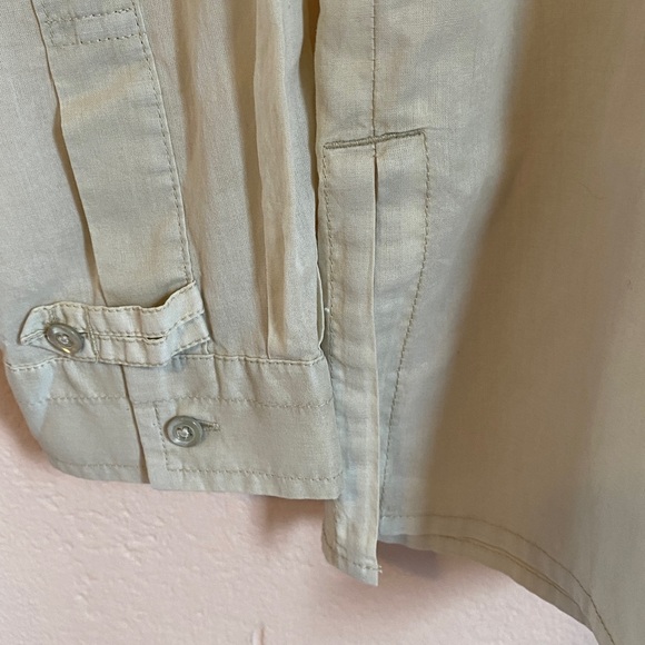 Rowan Fay Utility Cotton Camp Shirt Bone/Cream Large NWOT - Picture 8 of 12
